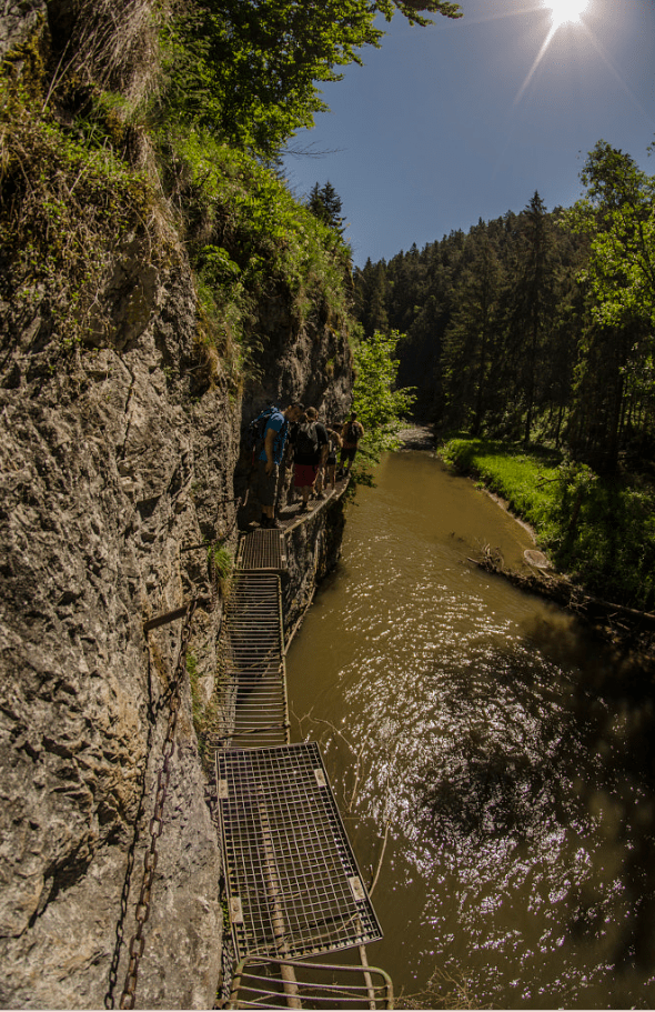 Hiking tour Ferrata Prielom hornadu in Slovak Paradise